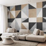 Fototapeta Geometrický vzor v neutrálních tónech.