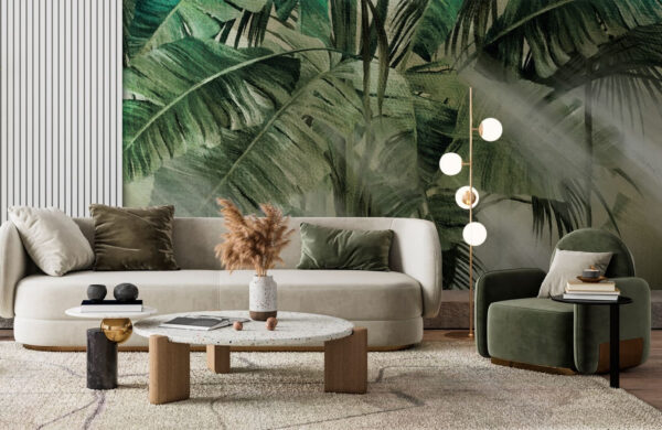 Fototapeta Sluneční světlo pronikající skrz svěží listí