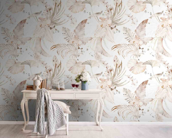 Fototapeta Vzor květů a listů