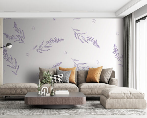 Fototapeta Vzor fialových květů