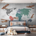 Fototapeta Mapa Jižní Ameriky s bílým textem