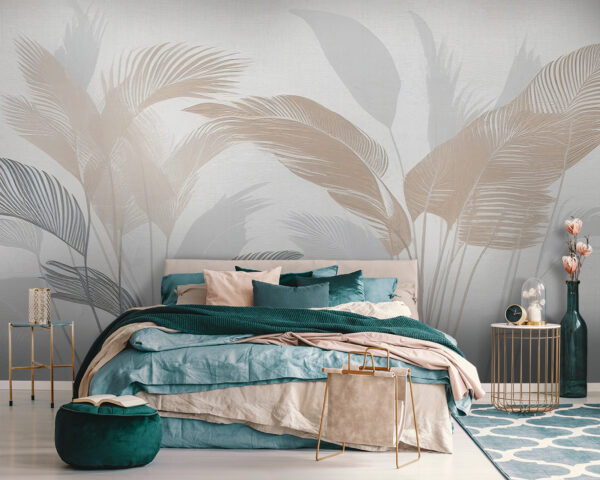 Elegantní vzor botanických listů Fototapeta Elegantní vzor botanických listů