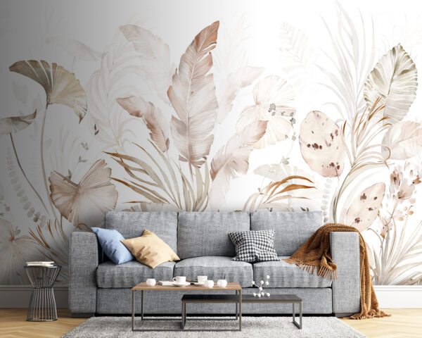 Elegantní botanický design s jemnými odstíny Fototapeta Elegantní botanický design s jemnými odstíny