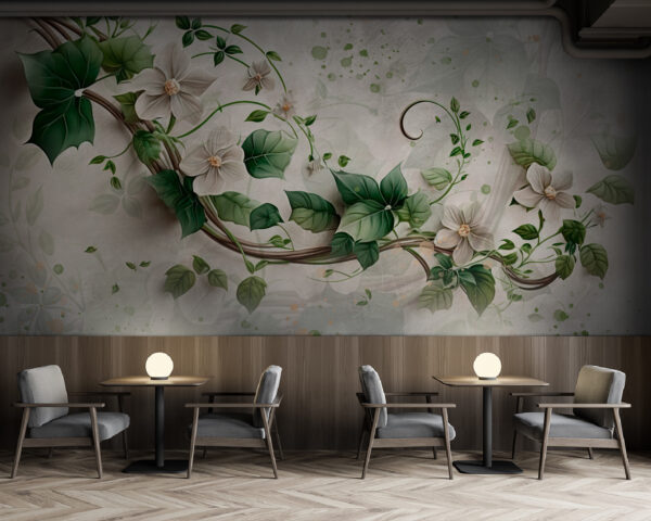 Fototapeta Malování květin a listů