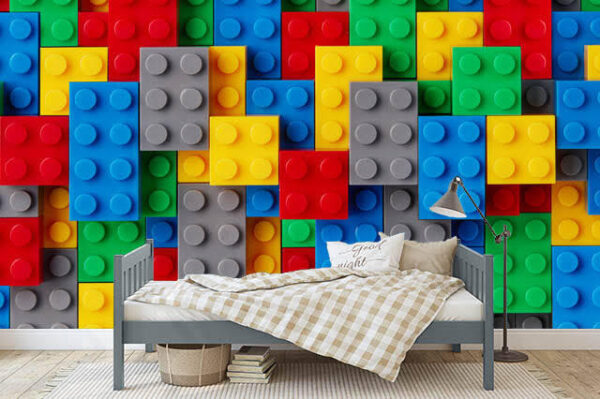 Barevné stavební bloky puzzle Fototapeta Barevné stavební bloky puzzle