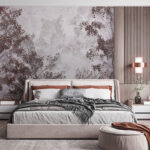 Fototapeta Skupina stromů s červenými listy