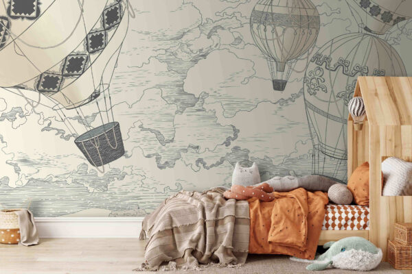 Fototapeta Fototapeta Kresba horkovzdušného balónu (SKU: u75816)