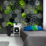 Fototapeta Geometrické vzory s živými odlesky.