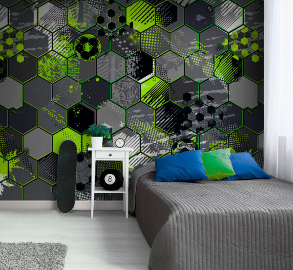 Geometrické vzory s živými odlesky Fototapeta Geometrické vzory s živými odlesky