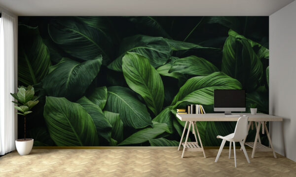 Fototapeta Svěží zelené listy v harmonii