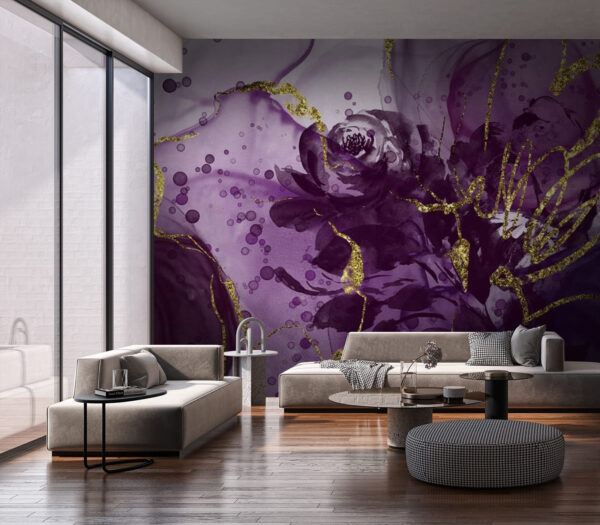 Fototapeta Fototapeta Elegantní fialový květinový abstraktní design (SKU: u71854)