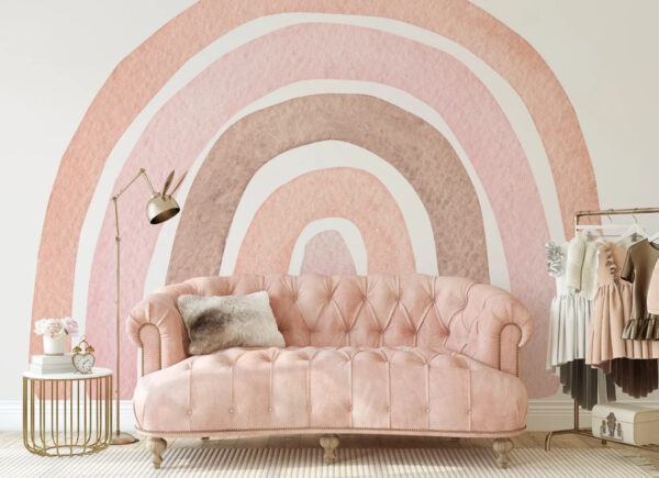 Fototapeta Pastelový oblouk ve stylu akvarelu