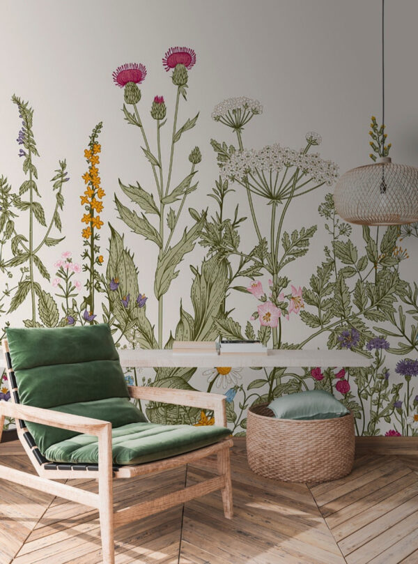 Fototapeta Divoké květiny v zářivém jarním květu