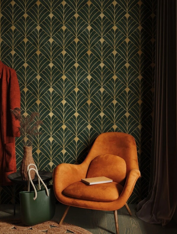 Elegantní geometrický vzor listů Fototapeta Elegantní geometrický vzor listů