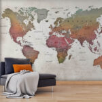 Fototapeta Mapa Austrálie s černým textem