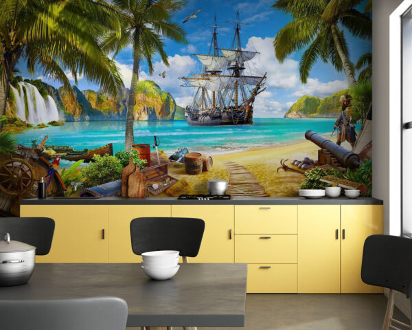 Fototapeta Osoba stojící vedle děla