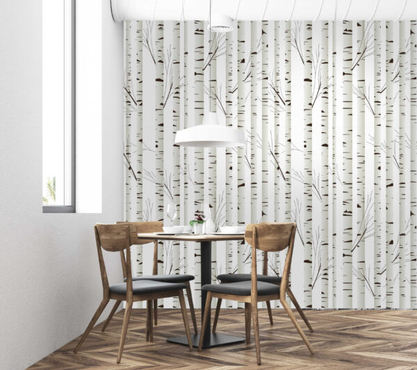 Vzor zimní břízy Fototapeta Vzor zimní břízy