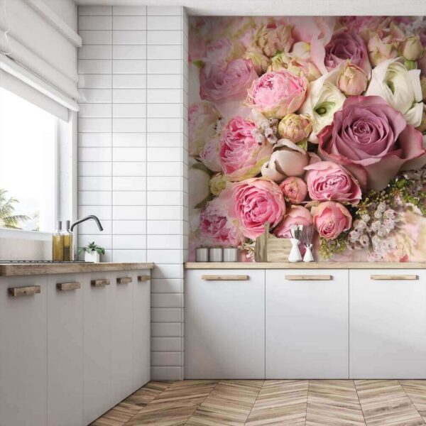 Fototapeta Kytice růžových a bílých růží