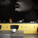 Fototapeta Žena v klobouku a s cigaretou na hlavě