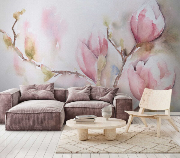 Akvarelová malba tulipánu Fototapeta Akvarelová malba tulipánu