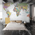 Fototapeta Mapa Austrálie s černým textem