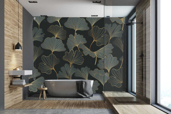 Elegantní vzor listů ginkga Fototapeta Elegantní vzor listů ginkga