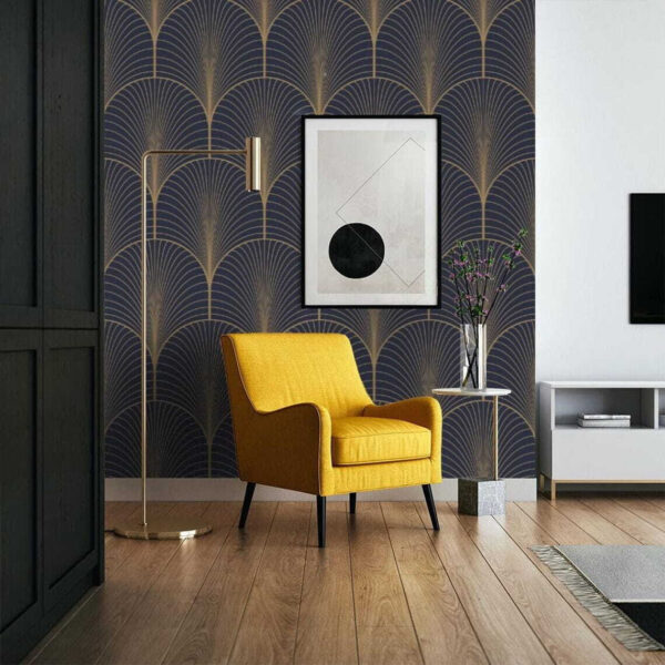 Elegantní vějířový vzor ve stylu art deco Fototapeta Elegantní vějířový vzor ve stylu art deco