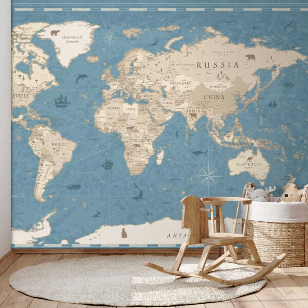 Mapa Austrálie s klokanem Fototapeta Mapa Austrálie s klokanem