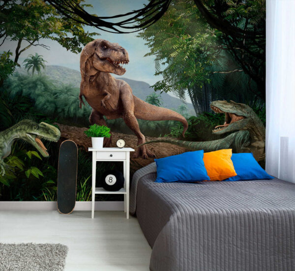 Dinosaurus v džungli Fototapeta Dinosaurus v džungli