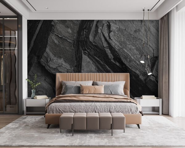 Texturovaný povrch horniny s vrstvami Fototapeta Texturovaný povrch horniny s vrstvami