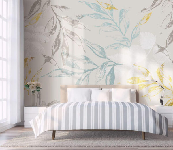 Něžné listy v jemných barvách Fototapeta Něžné listy v jemných barvách