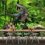 Fototapeta Skupina dinosaurů v lese