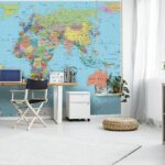 Fototapeta Mapa Austrálie s černým textem