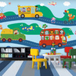 Fototapeta Karikatura lva řídícího auto
