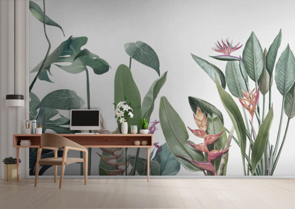 Svěží listnatý design pro milovníky přírody Fototapeta Svěží listnatý design pro milovníky přírody