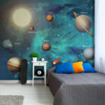 Fototapeta Modrá planeta ve vesmíru