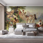 Fototapeta Malba lidí tančících v lese