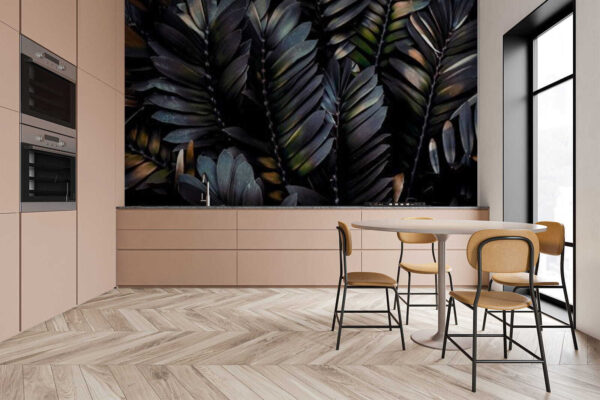 Skupina černých listů Fototapeta Skupina černých listů