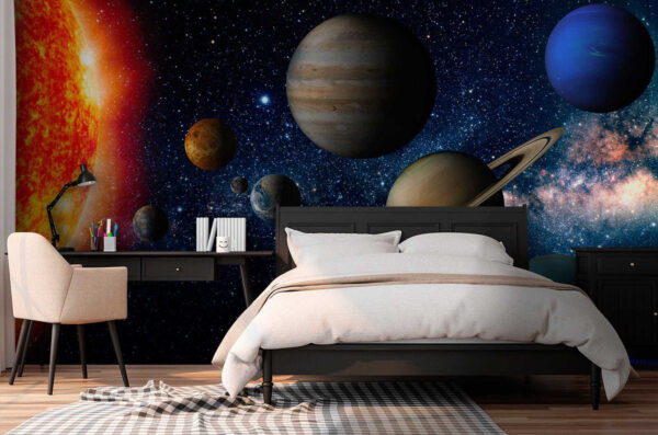 Planeta ve vesmíru s hvězdami Fototapeta Planeta ve vesmíru s hvězdami