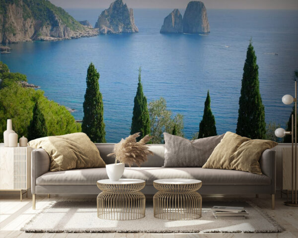 Fototapeta Skupina stromů u vodní plochy