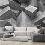Fototapeta Betonové kostky vytvářejí geometrický chaos.