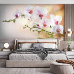 Fototapeta Orchideje odrážející se na klidné vodní hladině