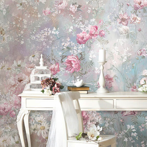 Fototapeta Malba květin na zdi