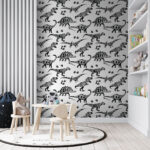 Fototapeta Vzor dinosaurů se slovy