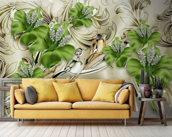 Fototapeta Fototapeta Elegantní květiny s ozdobnými akcenty (SKU: u80018)