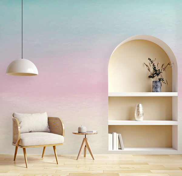 Růžový a bílý gradient Fototapeta Růžový a bílý gradient