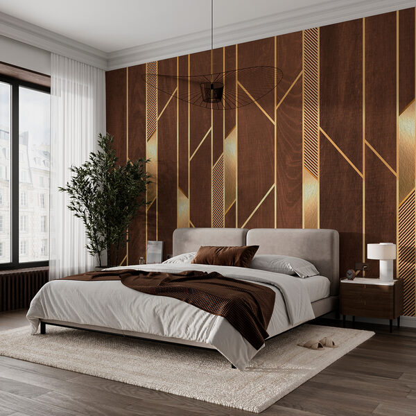 Elegantní geometrický vzor dřeva Fototapeta Elegantní geometrický vzor dřeva