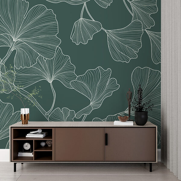 Elegantní vzor listů ginkga Fototapeta Elegantní vzor listů ginkga