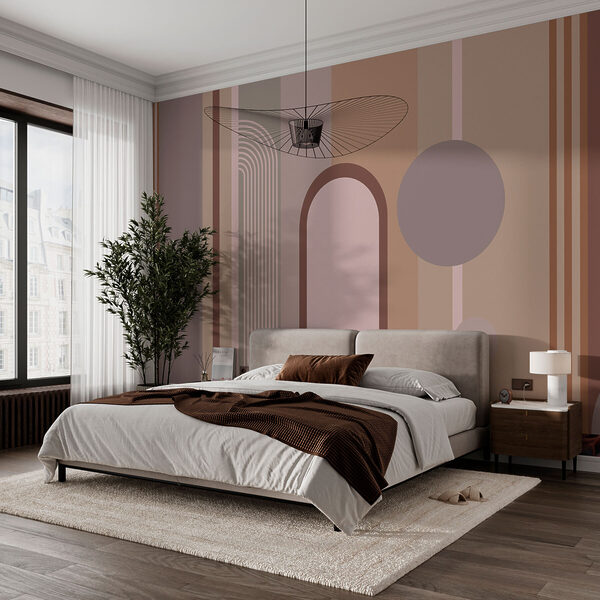 Abstraktní geometrický design v zemitých tónech Fototapeta Abstraktní geometrický design v zemitých tónech