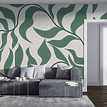 Fototapeta Zelené listy se proplétají v půvabném designu